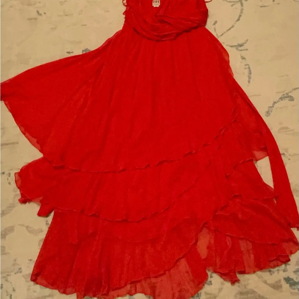 Haute Hippie Red STUNNING VNECK Dress - Picture 7 of 10